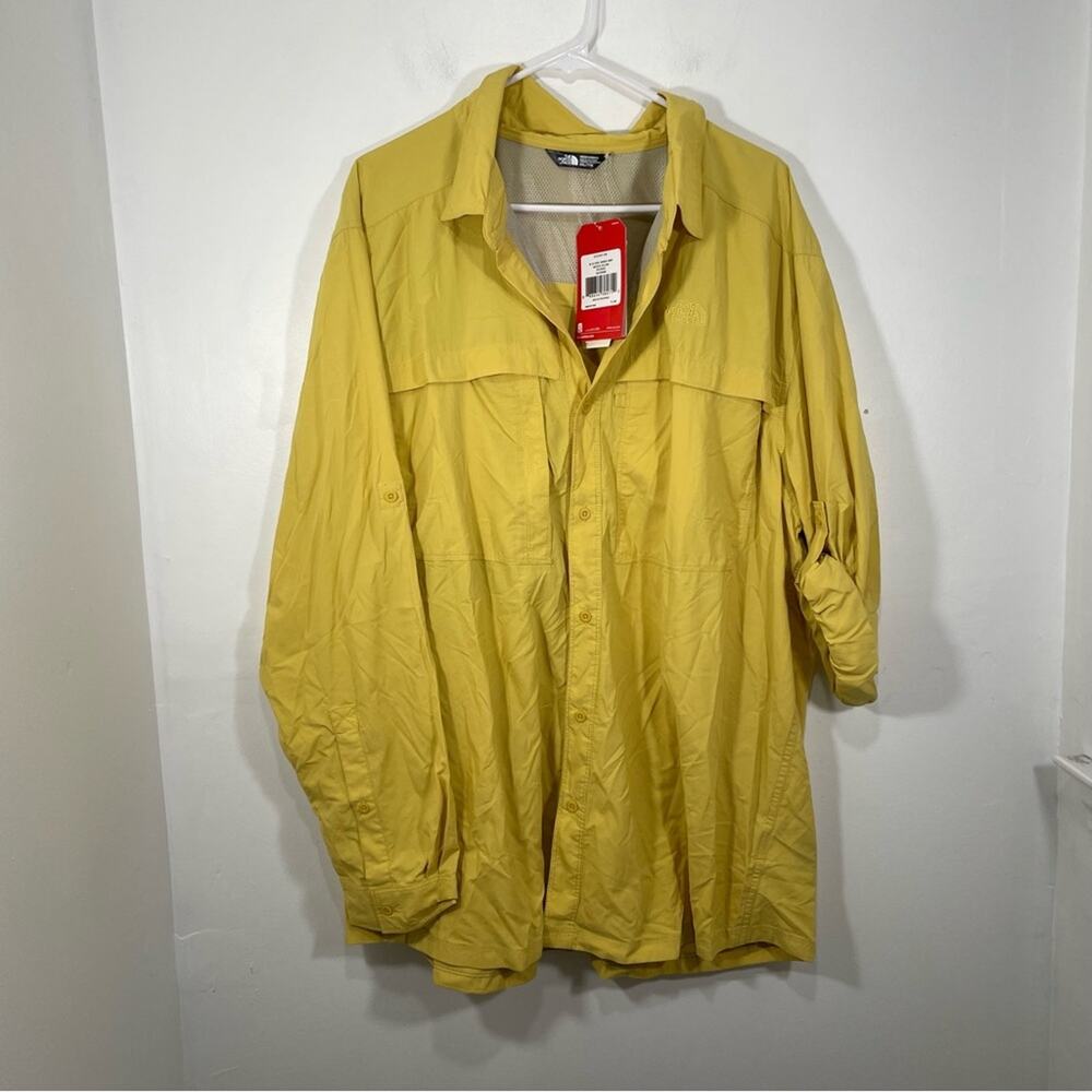 NWT The North Face Long Sleeve Cool Horizon Button Down Shirt Misted Yellow XXL
